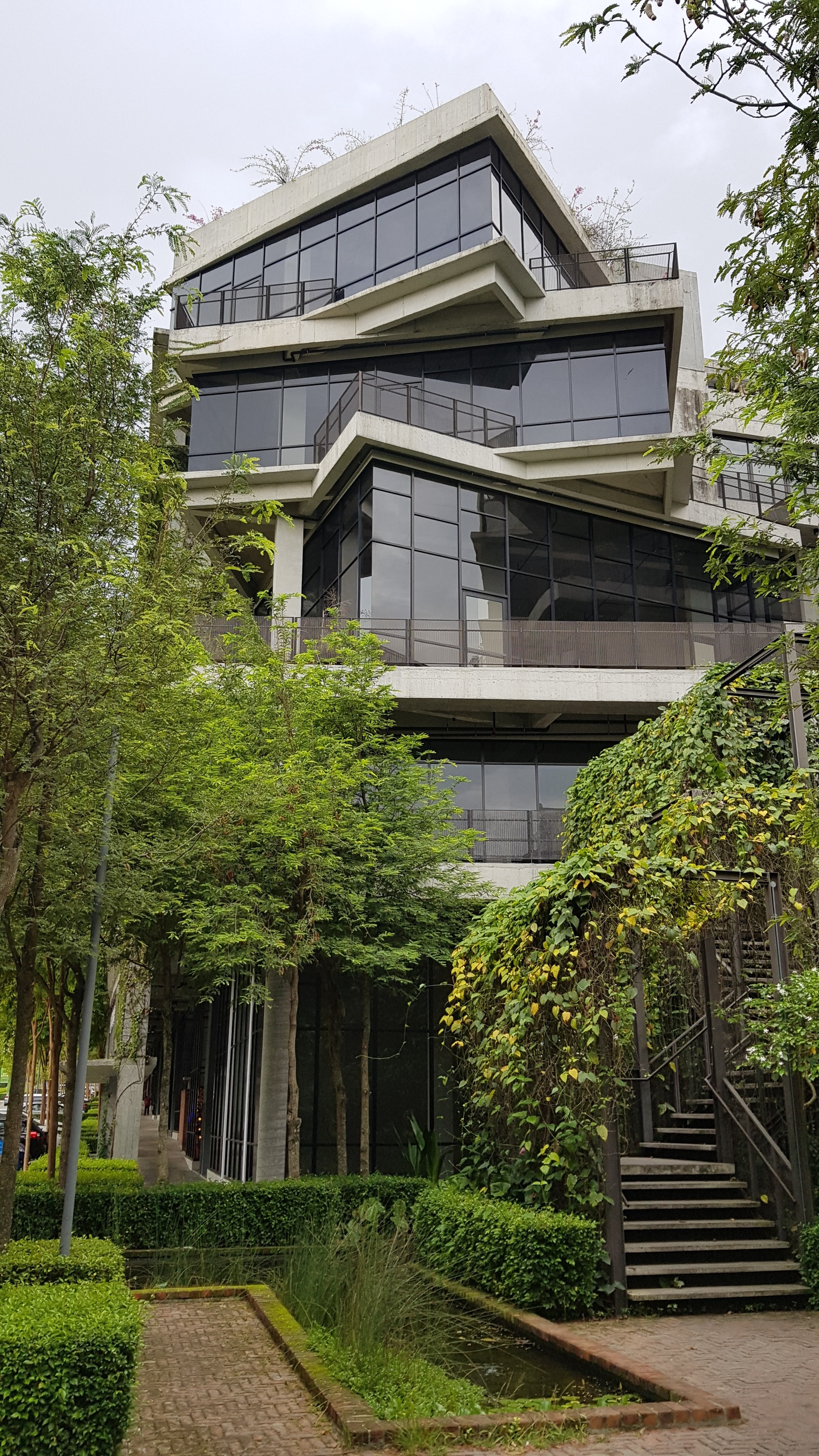 Photo of rows of books in a library with marble busts.